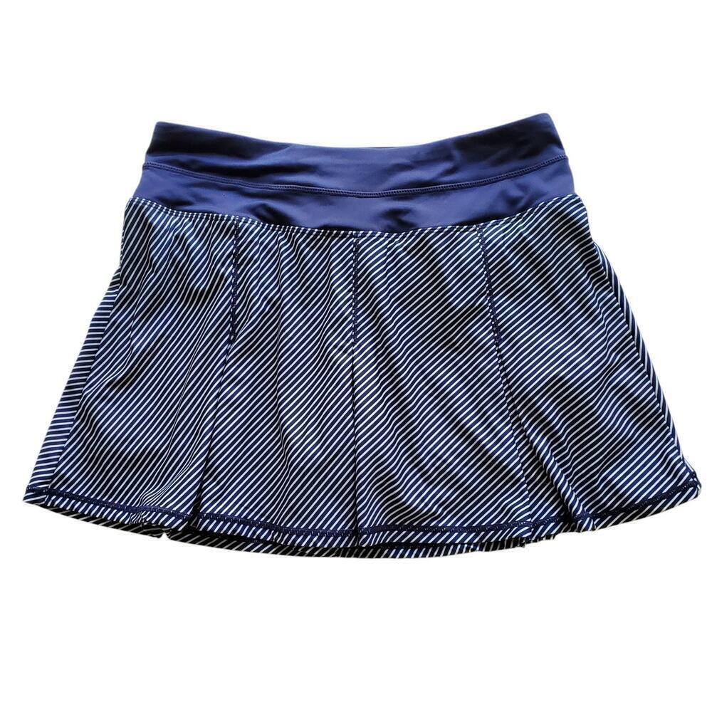 KYODAN Skort Diagonal Striped Navy White Tennis Pickleball Size S